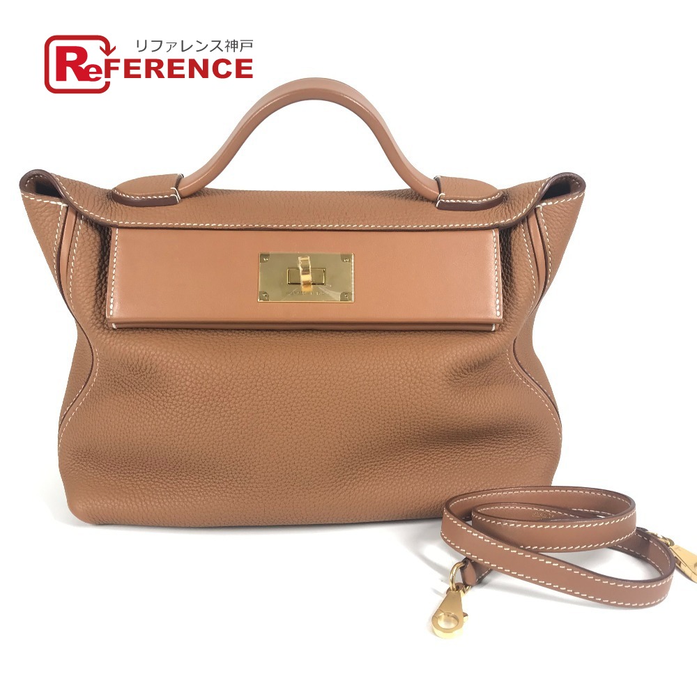 HERMES エルメス サック 24/24 ヴァンキャトル 29 カバン 2WAYバッグ ハンドバッグ ショルダーバッグ トゴ ユニセックス ゴールド 新品同様 【中古】|ブランドショップ リファレンス