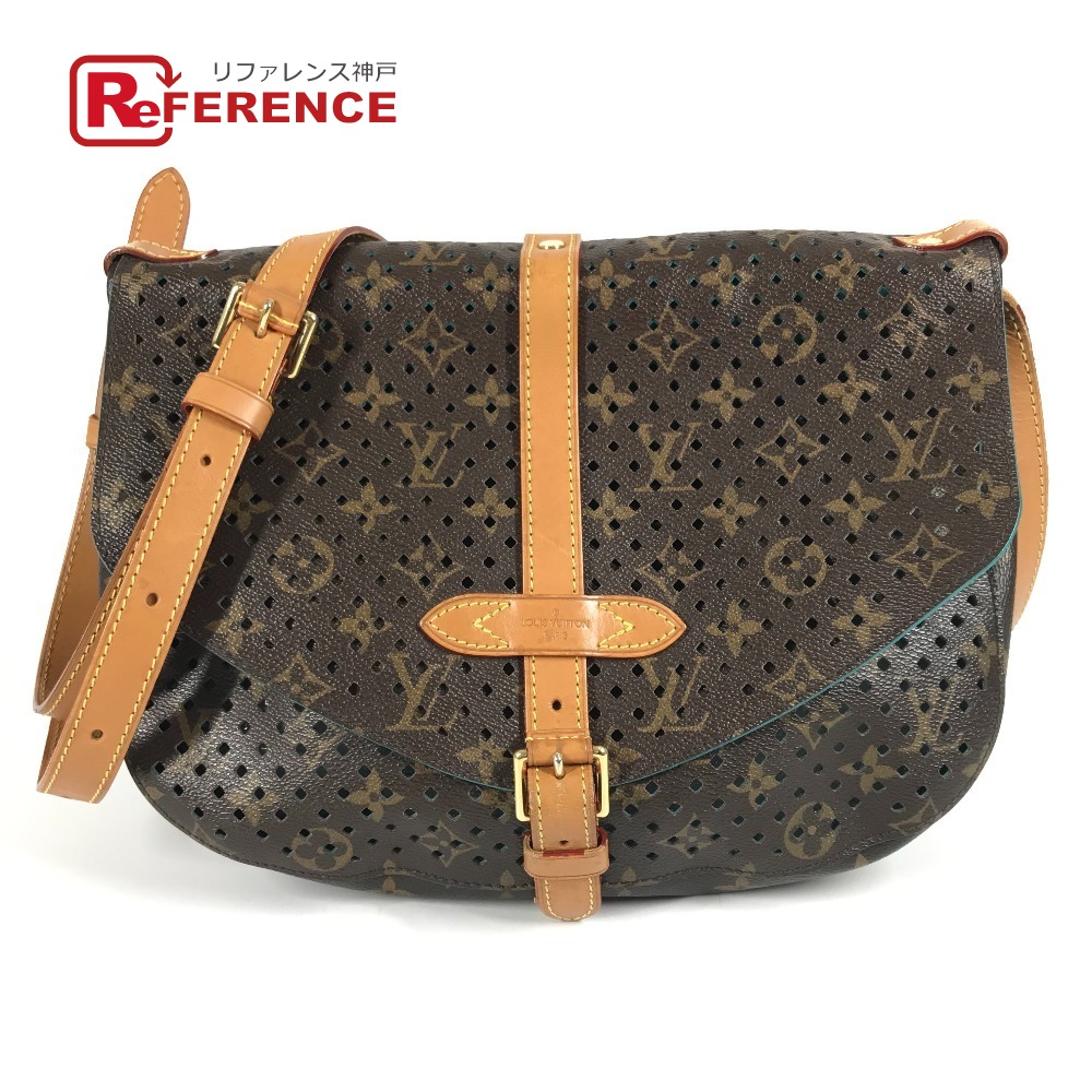 LOUIS VUITTON ルイヴィトン  M93998 モノグラムペルフォ フローレソミュール 鞄 曲がった掛け 下げ翼 パンチング ショルダーバッグ モノグラム帆布  ユニ一発やる テュルコワーズ 青碧 【中古】