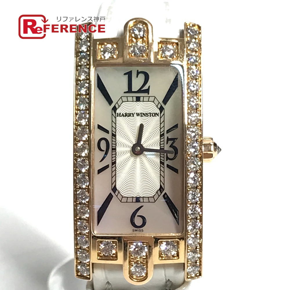 HARRY WINSTON ハリーウィンストン 330/LQWL.M/D3.1 ダイヤモンド ダイヤ ベゼルダイヤ レディーアヴェニューC レディースウォッチ ウォッチ K18 金 腕時計 Au750 レディース ホワイト 【中古】