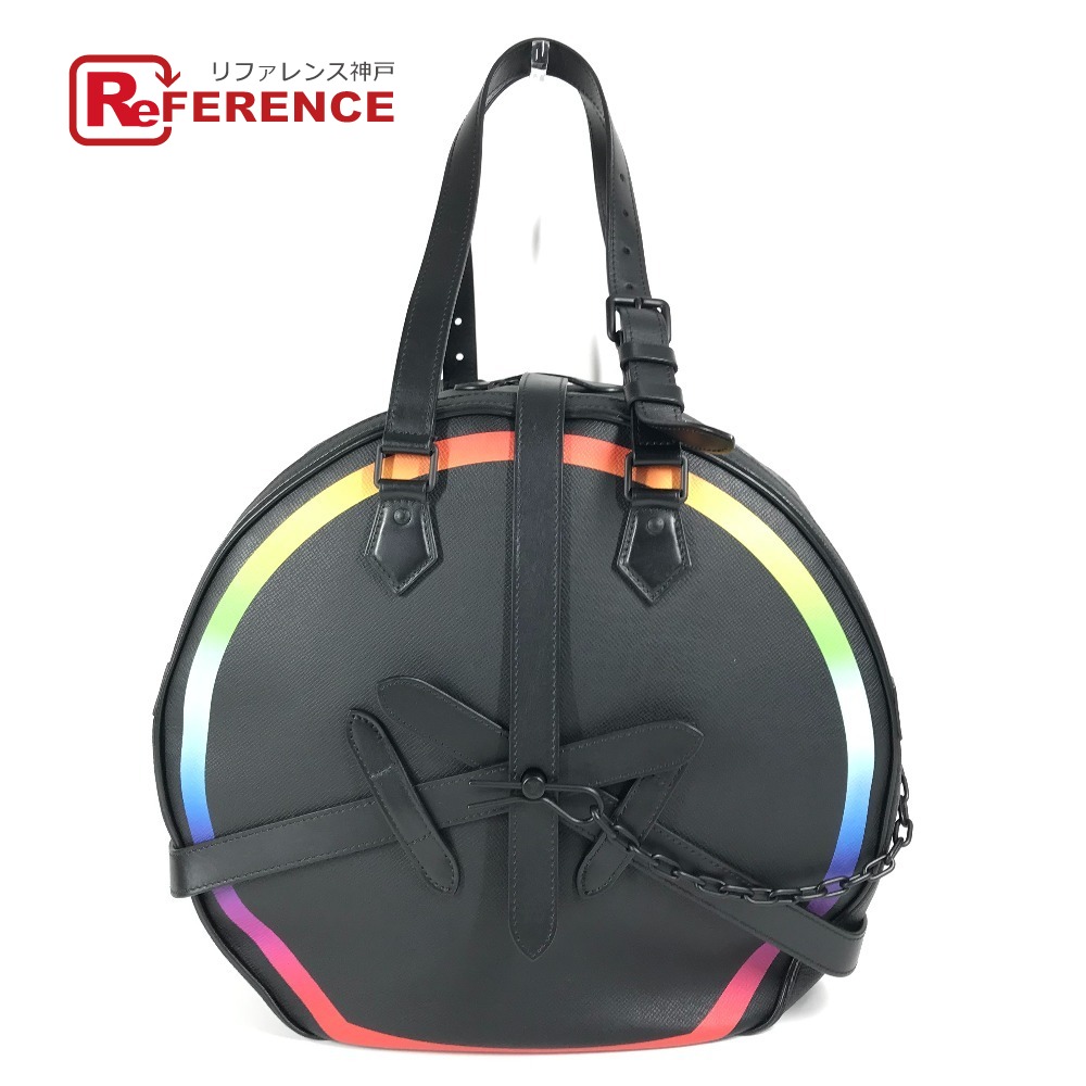 LOUIS VUITTON ルイヴィトン  M30335 五分五分ガ 虹霓 ホンブルグ帽・かぶり笠・ブート 袋 曲がった掛け ポシェット ショルダーバッグ タイガレザー  レディース アルドワーズ 黒いこと 【中古】