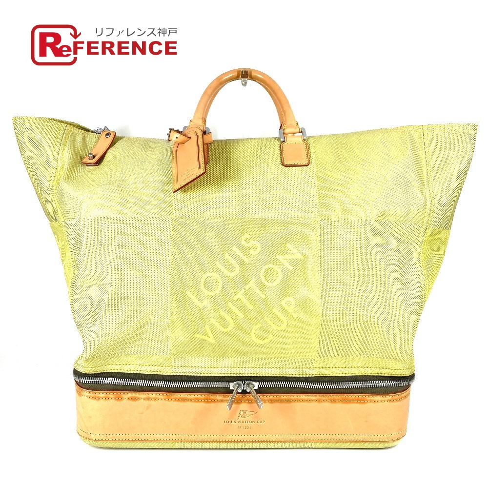 LOUIS VUITTON ルイヴィトン  M80631 LV CUP ダミエジェアン サザンクロス  旅する御徒面子 周遊御徒面子 袋 ボストンバッグ ダミエジェアンキャンバス  ユニ一発やる 黄色 【中古】