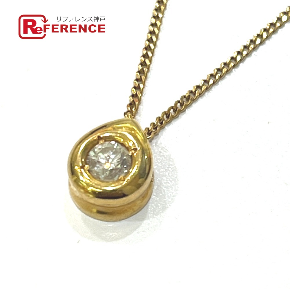 jewelry ジュエリー K18 D0.32ct 1P ダイヤ 宝石 アクセサリー ネックレス K18 レディース ゴールド 【中古】