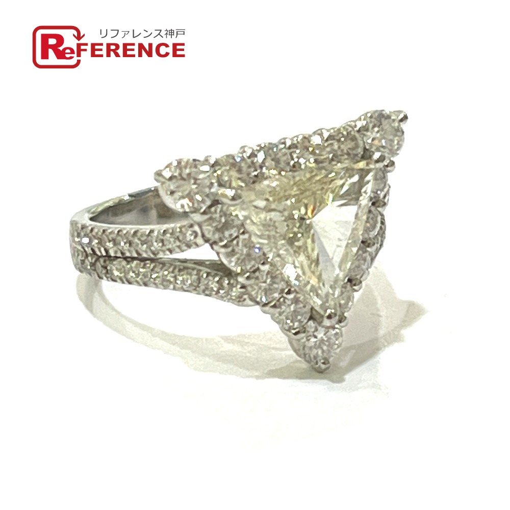 jewelry ジュエリー Pt900 D1.566ct D1.50ct 宝石 アクセサリー ステップカット トリリアント ダイヤ 天然ダイヤ リング・指輪 Pt900 レディース シルバー 【中古】