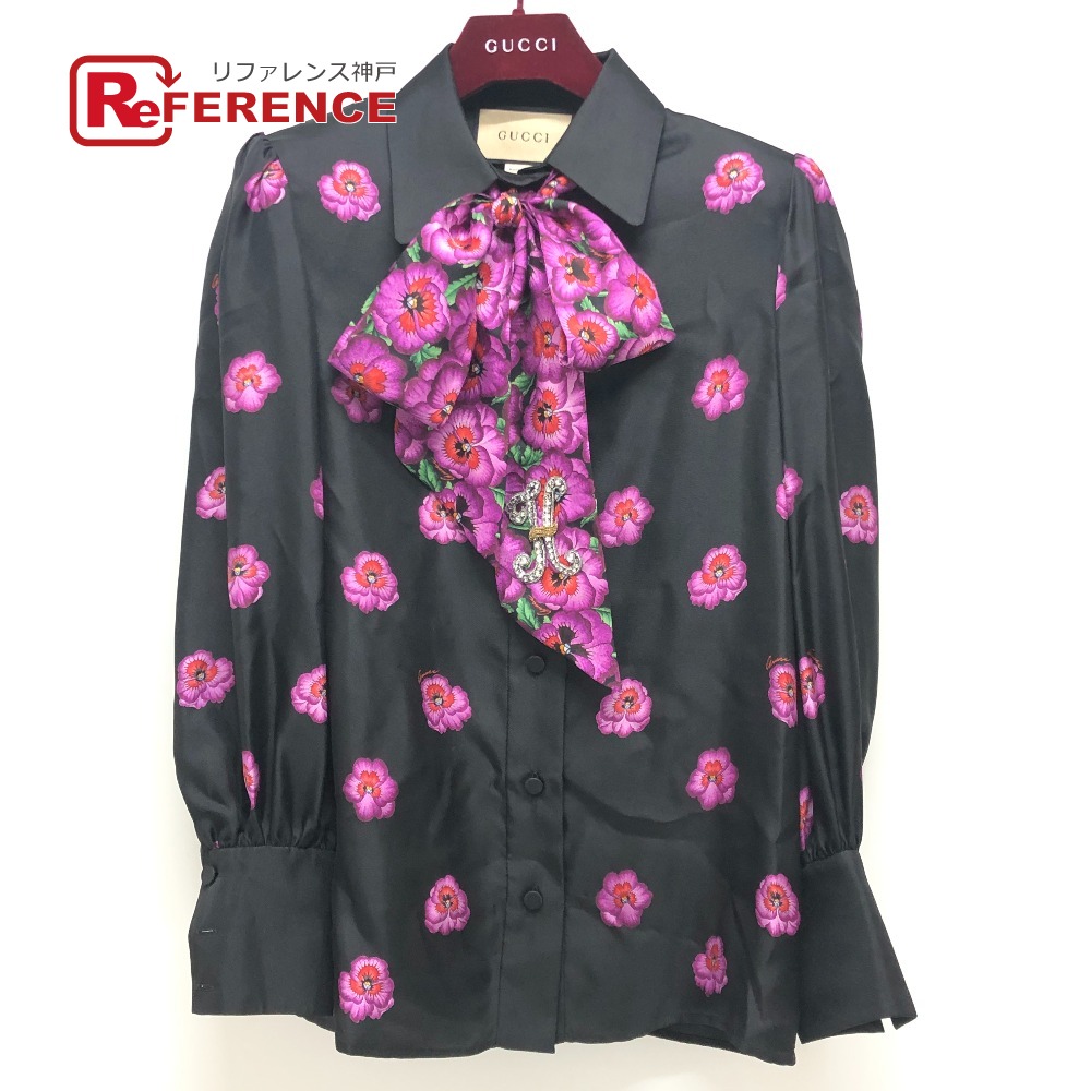 オールドグッチ　シャツ 長袖 Gucci (総柄シャツ 　レディース　総柄 GG 楽天市場】グッチ GGキャンバス シャツ 38 長袖 GG レディース