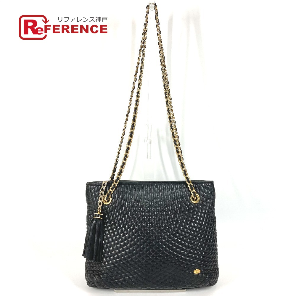 美品♡BALLY バリー ロゴ キルティング レザー チェーン ショルダーバッグ Bally（バリー） ショルダーバッグ チェーンショルダー バッグ