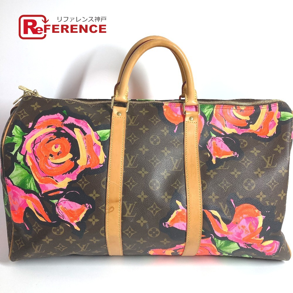 LOUIS VUITTON ルイヴィトン  M48605 モノグラム・さくら色 ローズ キーポル50 キーポル 50 旅する御徒面子 周遊御徒面子 袋 ボストンバッグ モノグラム帆布  レディース さくら色 【中古】