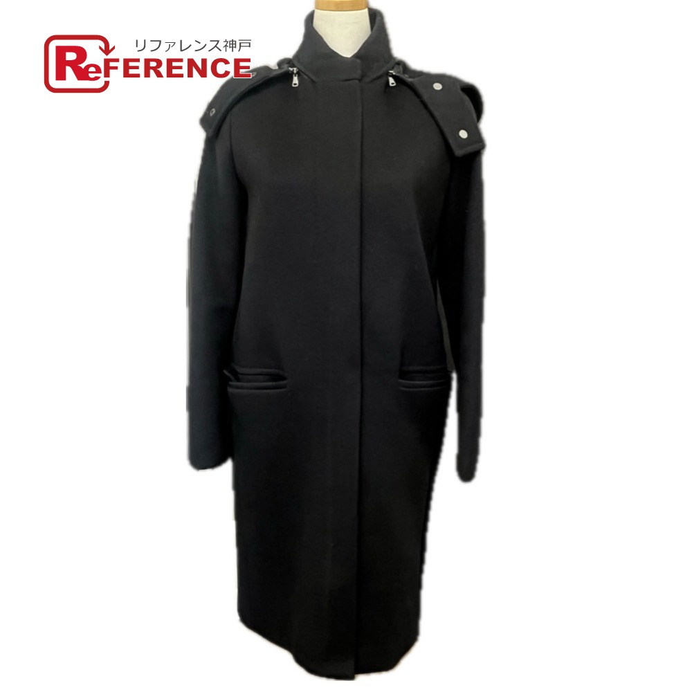 MAX MARA マックスマーラ アパレル アウター コート フード付き ジップアップ ロングコート ウール レディース ブラック 【中古】