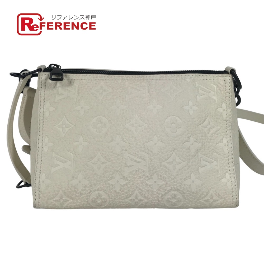 LOUIS VUITTON ルイヴィトン M55927 モノグラムアンプラント ヴァージル･アブロー トリアングル・メッセンジャー カバン 斜め掛け ポシェット 2WAYバッグ クラッチバッグ ショルダーバッグ トリヨンレザー ユニセックス ホワイト 【中古】
