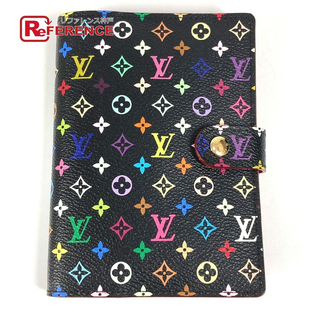 LOUIS VUITTON ルイヴィトン  R21076 モノグラムマルチ色つや 協議事項PM  協議事項 PM  2つ折り ステーショナリー 取り合わせ万覚え帳 万覚え帳取りまかなう モノグラムマルチカラーキャンバス  ユニ一発やる ノワール 黒いこと 【中古】