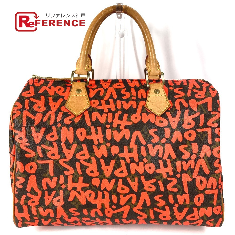 LOUIS VUITTON ルイヴィトン M93705 モノグラムグラフィティ スピーディ30 スピーディ 30 カバン ハンドバッグ ミニボストン ボストンバッグ モノグラムグラフィティキャンバス ユニセックス オランジュ オレンジ 【中古】