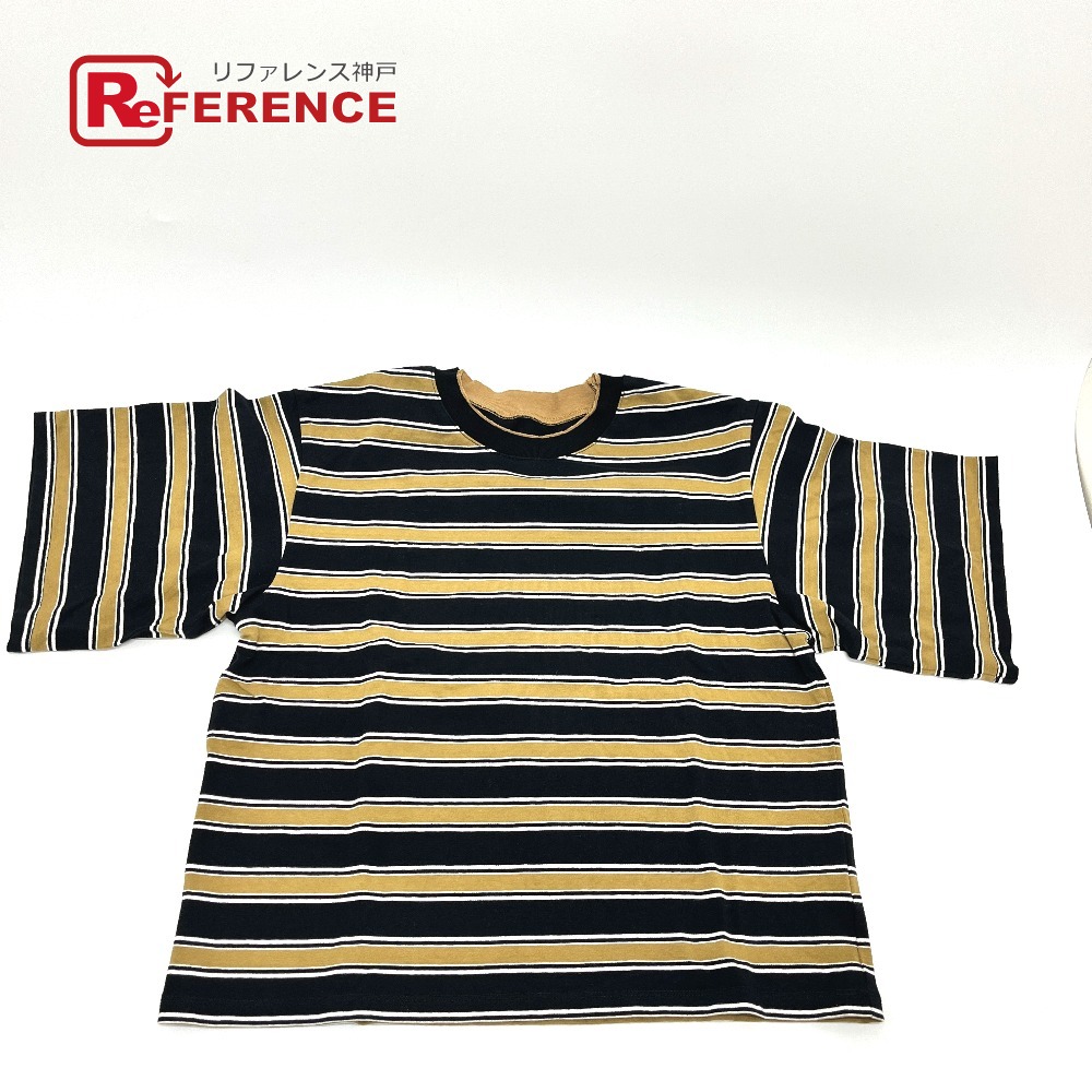 LE CIEL BLEU ルシェルブルー 27A62308 リラックスフィットストライプ トップス アパレル 半袖 半袖Ｔシャツ コットン レディース ブラウン 新品同様 【中古】
