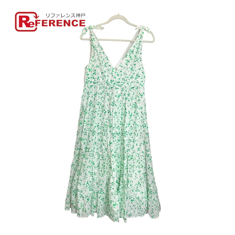 Merlette NYC マーレット 3710300023 フラワープリント 花柄 ティアード アパレル スカート ワンピース コットン レディース ホワイト 未使用 【中古】