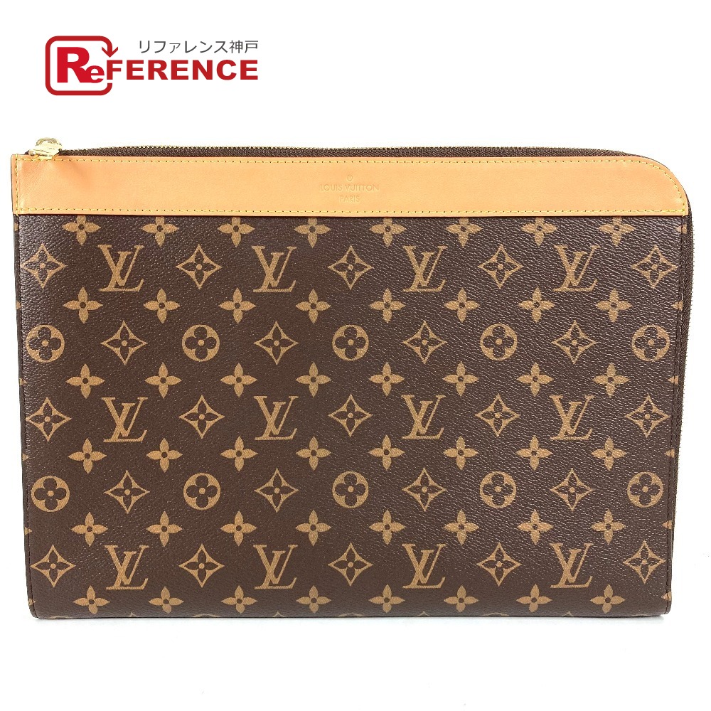 LOUIS VUITTON ルイヴィトン  M82540 モノグラム ポシェット・ワット秒 鞄 車寄せ 2塁手御徒面子 L字チャック クラッチペダル御徒面子 モノグラム帆布  ユニ一発やる 赤銅色 新品負けず劣らず 【中古】