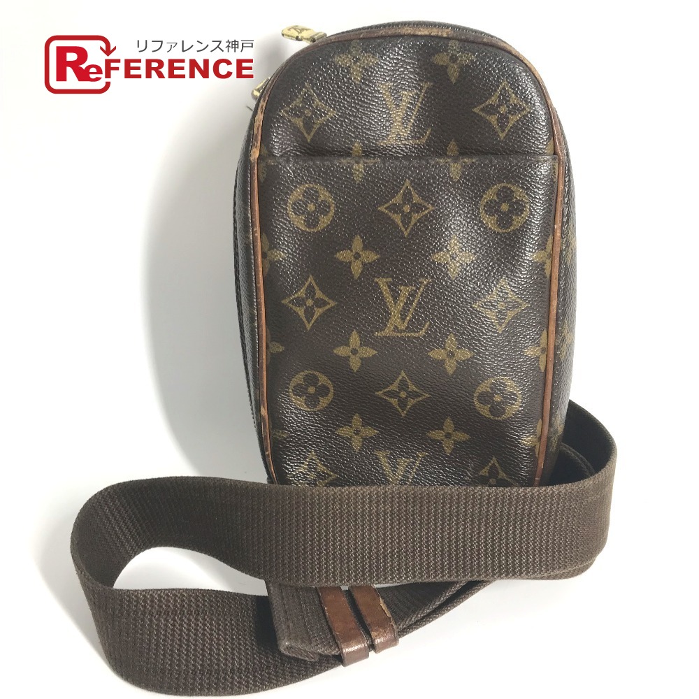 LOUIS VUITTON ルイヴィトン  M51870 モノグラム ポシェット・ガンジュ ポシェットガンジュ 鞄 ショルダーバッグ はりつけ台 上半身御徒面子 モノグラム帆布  ユニ一発やる 赤銅色 【中古】