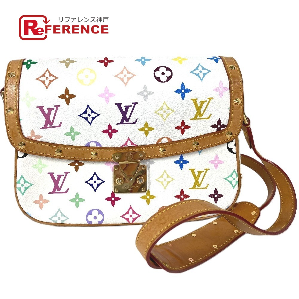 LOUIS VUITTON ルイヴィトン M92661 モノグラムマルチカラー ソローニュ カバン 肩掛け フラップ スタッズ ポシェット ショルダーバッグ モノグラムマルチカラーキャンバス レディース ブロン ホワイト 【中古】
