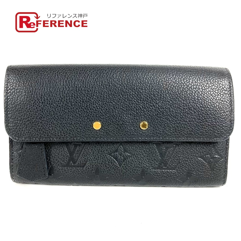 LOUIS VUITTON ルイヴィトン  M61833 モノグラムアンプラント ポルトフォイユポンヌフ  ロングウォレット 下げ翼 紙入れ 長紙入れ モノグラムアンプラントレザー  ユニ一発やる ノワール 黒いこと 【中古】