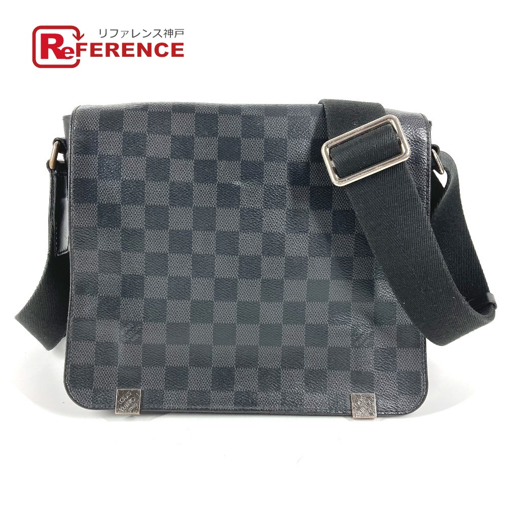 LOUIS VUITTON ルイヴィトン   N41028 ダミエグラフィット ディストリクト PM NM 曲がった掛け 袋 下げ翼 ショルダーバッグ ダミエグラフィットキャンバス  ユニ一発やる 黒いこと 【中古】