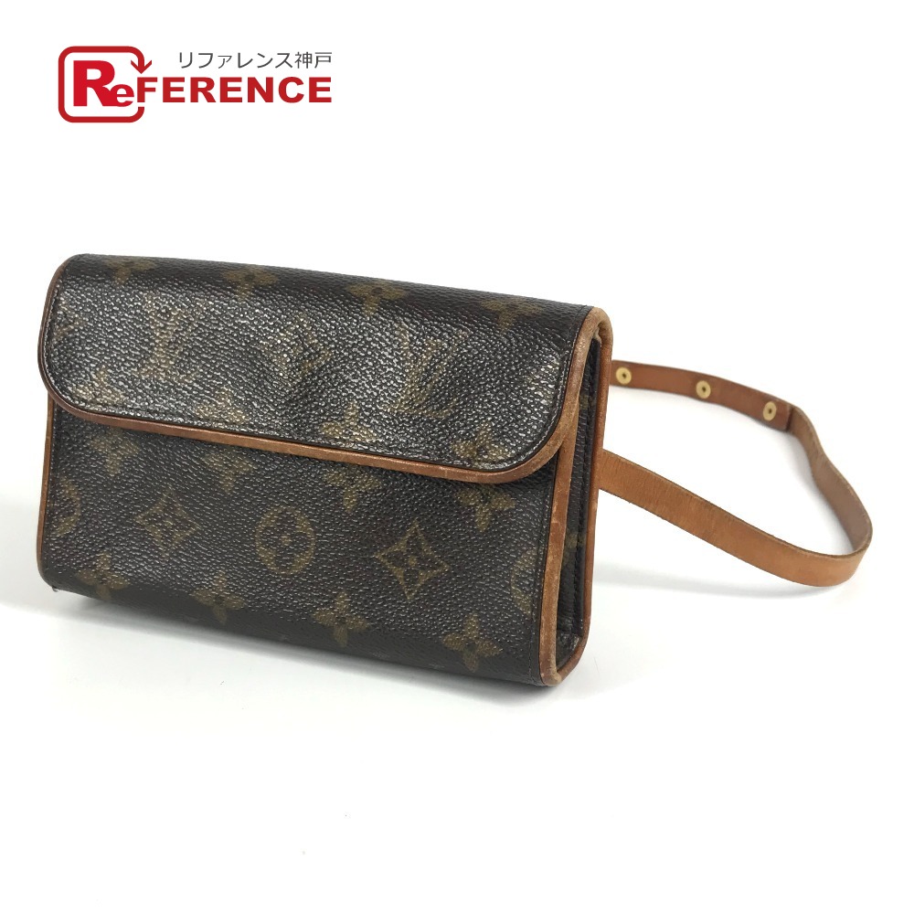 LOUIS VUITTON ルイヴィトン  M51855 モノグラム ポシェット フロランティーヌ 嚢 胴締め御徒面子 上半身御徒面子 差し交わす 酉の方角御徒面子 モノグラム帆布  レディース 赤銅色 【中古】