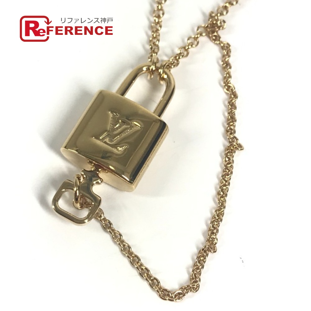 LOUIS VUITTON ルイヴィトン M00567 カデナ ロゴ コリエ LVロッキー チェーンネックレス アクセサリー ネックレス メタル レディース ゴールド 【中古】