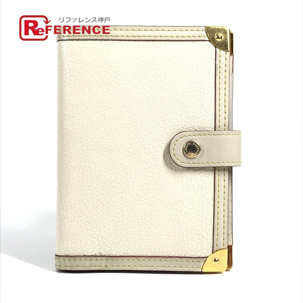 LOUIS VUITTON Louis Vuitton R20888 Suhari Agenda PM Agenda PM Agenda PM System Notebook Stationery Notebook Cover Hari Leather Unisex White [Used]
