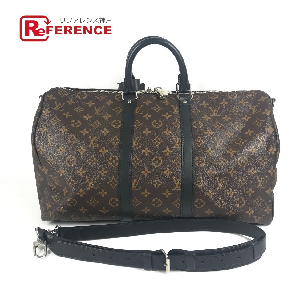 LOUIS VUITTON ルイヴィトン M56711 モノグラムマカサー キーポル・バンドリエール45 ショルダーバッグ 斜め掛け 旅行バッグ トラベルバッグ ボストンバッグ モノグラムキャンバス /レザー メンズ ブラウン 【中古】