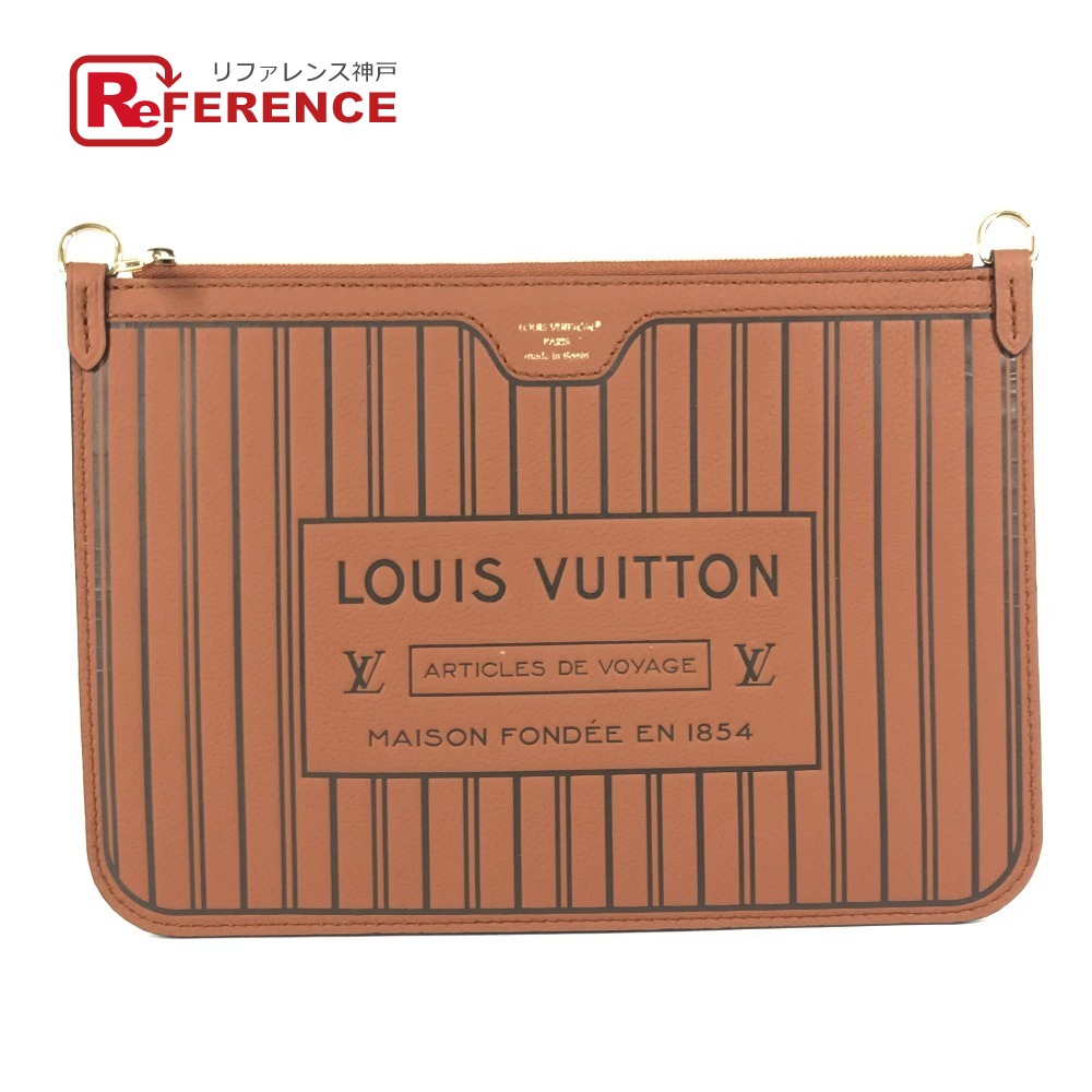 LOUIS VUITTON ルイヴィトン M12061 モノグラム ネヴァーフル インサイドアウト MM クラッチバッグ セカンドバッグ マルチポーチ ポーチ レザー ユニセックス タン ブラウン 新品同様 【中古】