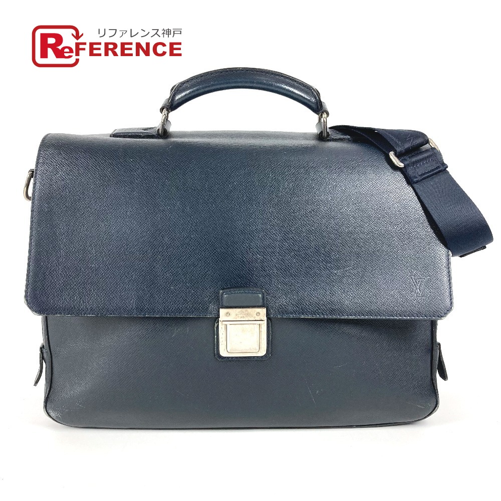 LOUIS VUITTON ルイヴィトン M32637 タイガ ヴァシリ GM ヴァシリGM カバン ハンドバッグ 2WAYバッグ ショルダーバッグ ビジネスバッグ タイガレザー ユニセックス ボレアル ネイビー 【中古】|ブランドショップ リファレンス