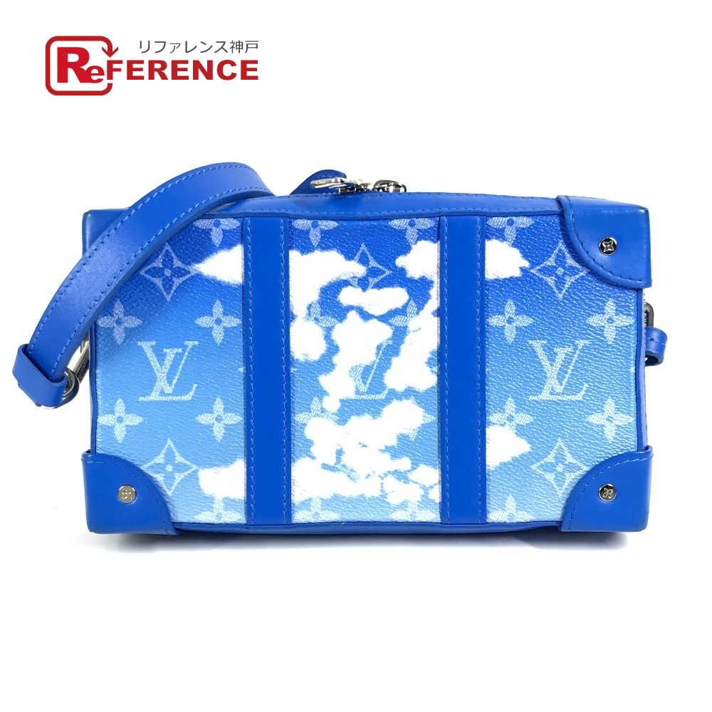 LOUIS VUITTON ルイヴィトン   M45432 モノグラムクラウズ 雲 ソフトトランクウォレット 曲がった掛け 鞄 ポシェット 長銭入れ クラッチペダル御徒面子 ショルダーバッグ なめし革  ユニ一発やる 青碧 【中古】
