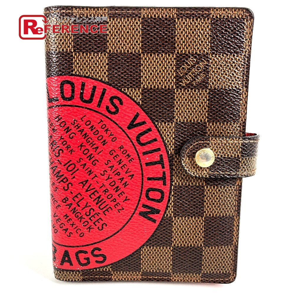 LOUIS VUITTON ルイヴィトン  R21040  ダミエ 協議事項PM T＆B ロゴタイプ 取り合わせ万覚え帳 ステーショナリー 万覚え帳覆いかぶせる ダミエキャンバス  ユニ一発やる エベヌ 赤銅色 【中古】