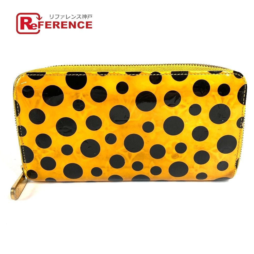 LOUIS VUITTON ルイヴィトン  M91571  ドットインフィニティ 草間彌生 水玉 ジッピー ウォレット ロングウォレット ラウンドジッパー 長紙入れ 専売特許なめし革  レディース 黄色 【中古】