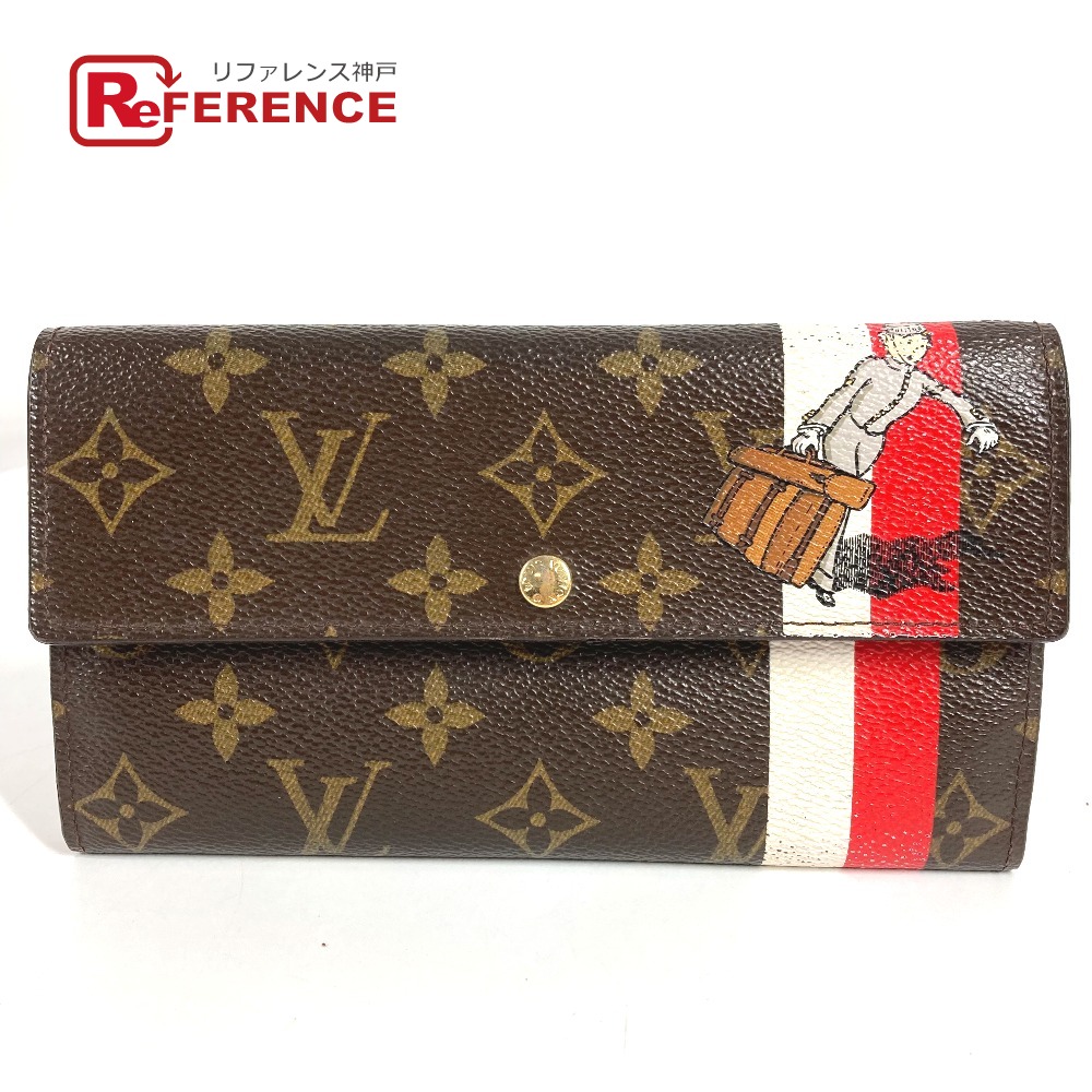 LOUIS VUITTON ルイヴィトン M60034 モノグラム・グルーム ポルトフォイユ サラ ポルトフォイユサラ ロングウォレット フラップ 長財布 モノグラムキャンバス ユニセックス ブラウン 【中古】