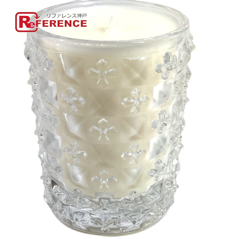 CHROME HEARTS クロムハーツ SCENTED CANDLE BOUGIE PARFUMEE CHプラス ロゴ 100g アロマキャンドル インテリア オブジェ ガラス ユニセックス クリア 未使用 【中古】