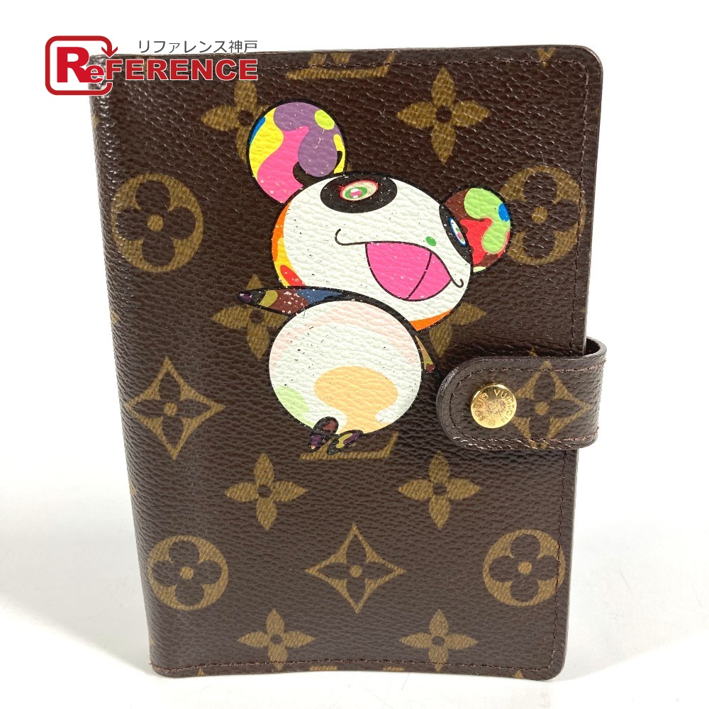 LOUIS VUITTON ルイヴィトン  R20011 モノグラムジャイアントパンダ 村上隆 協議事項PM 取り合わせ万覚え帳 ステーショナリー 万覚え帳取りまかなう モノグラム帆布  ユニ一発やる 赤銅色 【中古】