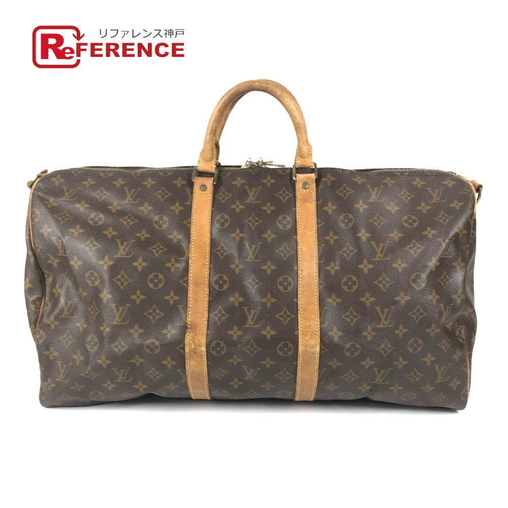 LOUIS VUITTON ルイヴィトン  M41414 モノグラム ショルダーバッグ キーポル・バンドリエール55 袋 旅する御徒面子 周遊御徒面子 ハンドバック ボストンバッグ モノグラム帆布  ユニ一発やる 赤銅色 【中古】