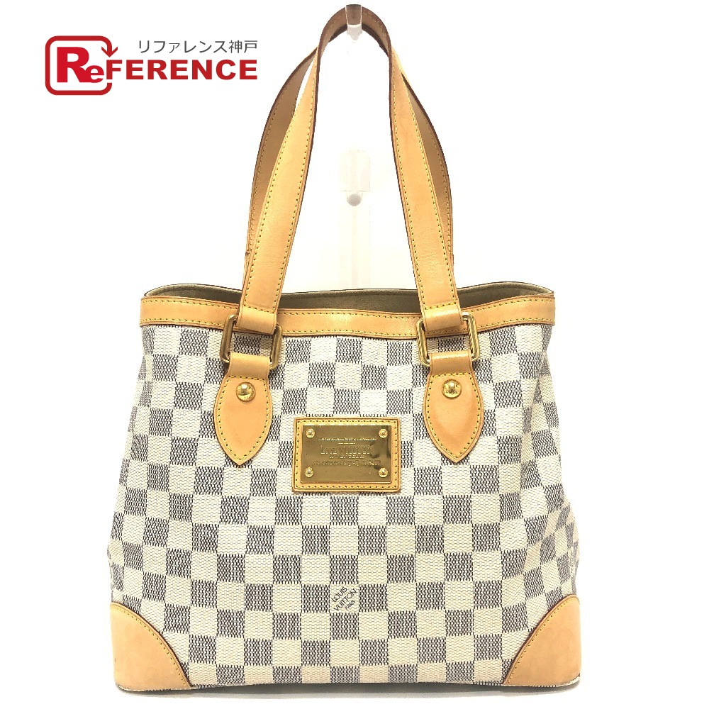 LOUIS VUITTON ルイヴィトン N51207 ハムステッドPM カバン ハンドバッグ 肩掛け トートバッグ ダミエアズールキャンバス レディース ホワイト 【中古】｜ブランドショップ　リファレンス