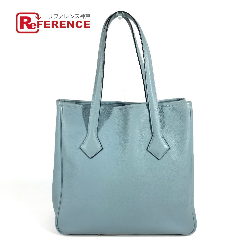 HERMES エルメス  ヴィクトリア カバス ヴィクトリアカバス 肩かけ トートバッグ 袋 ショルダーバッグ トリヨンクレマンス  ユニ一発やる 青碧 【中古】
