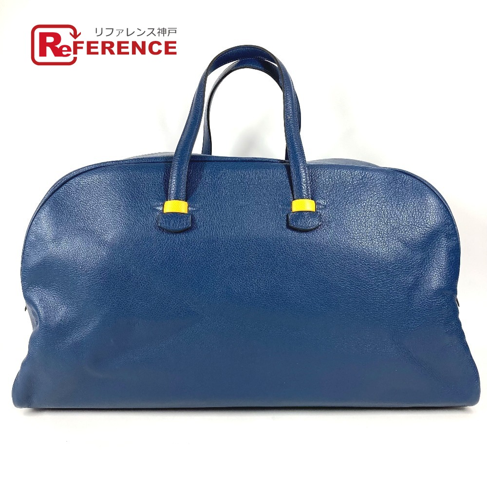 HERMES エルメス ギャロップ ハンドバッグ カバン 旅行バッグ トラベルバッグ ボストンバッグ ブッフルスキッパー ユニセックス ブルー 【中古】