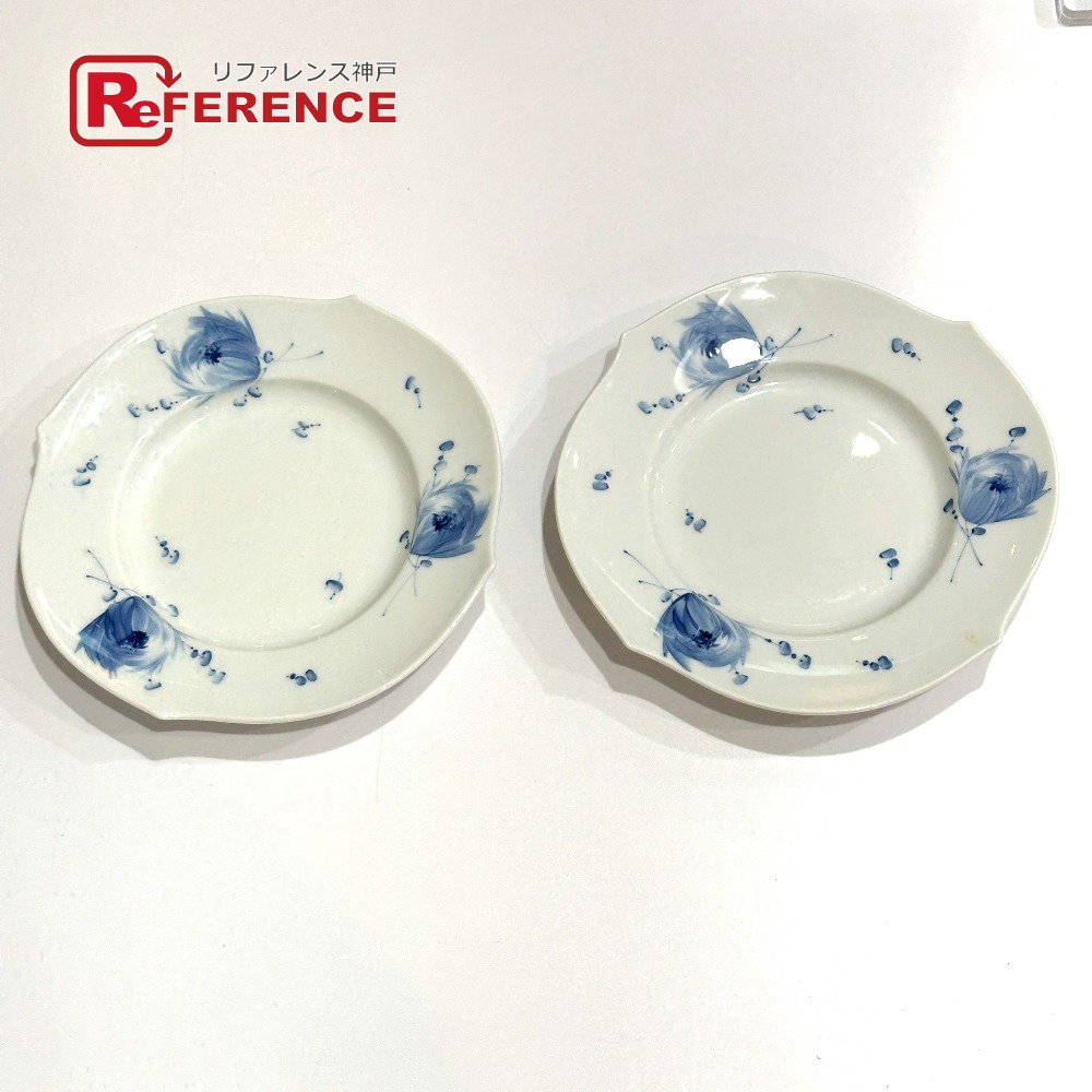 Meissen マイセン 花柄 2枚セット お皿 陶器 ユニセックス ホワイト 【中古】
