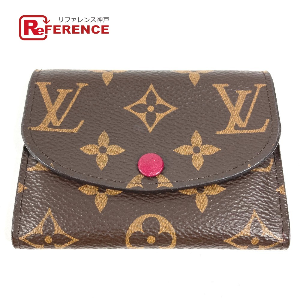LOUIS VUITTON ルイヴィトン M41939 モノグラム ポルトモネロザリ コンパクトウォレット フラップ 2つ折り財布 モノグラムキャンバス ユニセックス フューシャ ブラウン 【中古】 20,020円