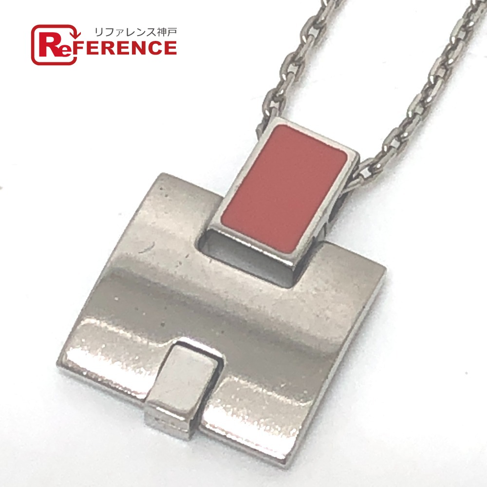 HERMES エルメス Hモチーフ アイリーン ペンダント チェーン アクセサリー ネックレス メタル レディース シルバー 【中古】 21,384円