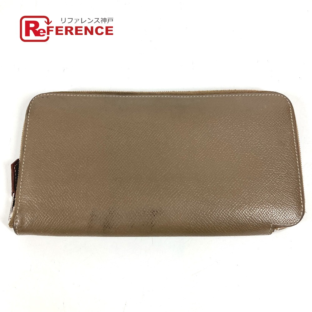 HERMES エルメス アザップロング シルクイン アザップロングシルクイン 財布 ロングウォレット ラウンドファスナー 長財布 エプソン ユニセックス エトゥープ グレー 【中古】 30,745円