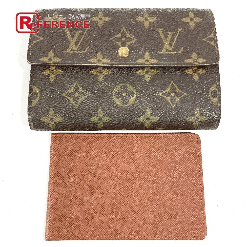LOUIS VUITTON ルイヴィトン M61202 モノグラム ポルトトレゾールエテュイパピエ 長財布 フラップ 3つ折り財布 モノグラムキャンバス ユニセックス ブラウン 【中古】｜ブランドショップ　リファレンス