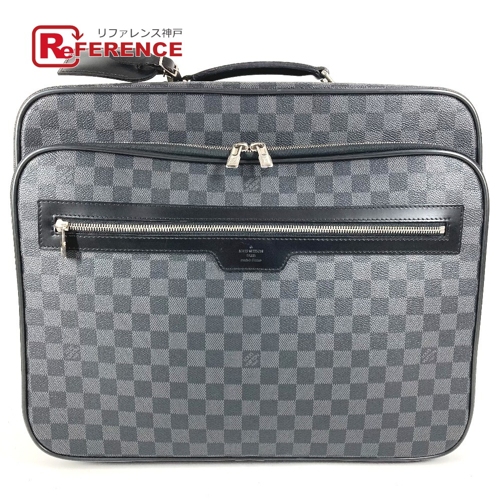 LOUIS VUITTON ルイヴィトン  N23206 ダミエグラフィット パイロットケース 2輪 スーツケース トラベルバッグ 旅行バッグ キャリーバッグ ダミエグラフィットキャンバス  ユニセックス ブラック 【中古】