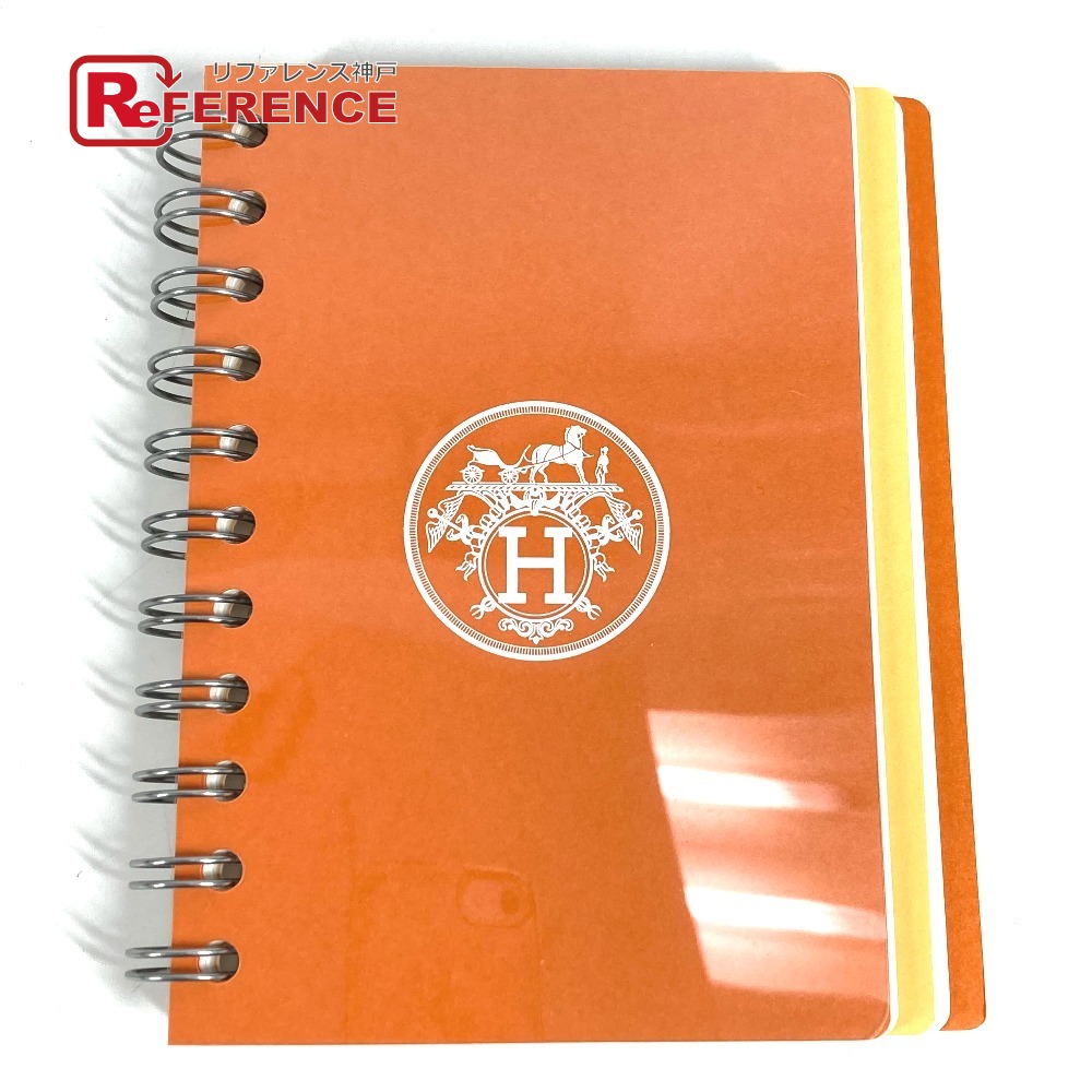 HERMES エルメス  レフィル リフィル ロゴタイプ おぼえ書き帳 万覚え帳 ステーショナリー ノートパソ 紙  ユニ一発やる オレンジ色 【中古】