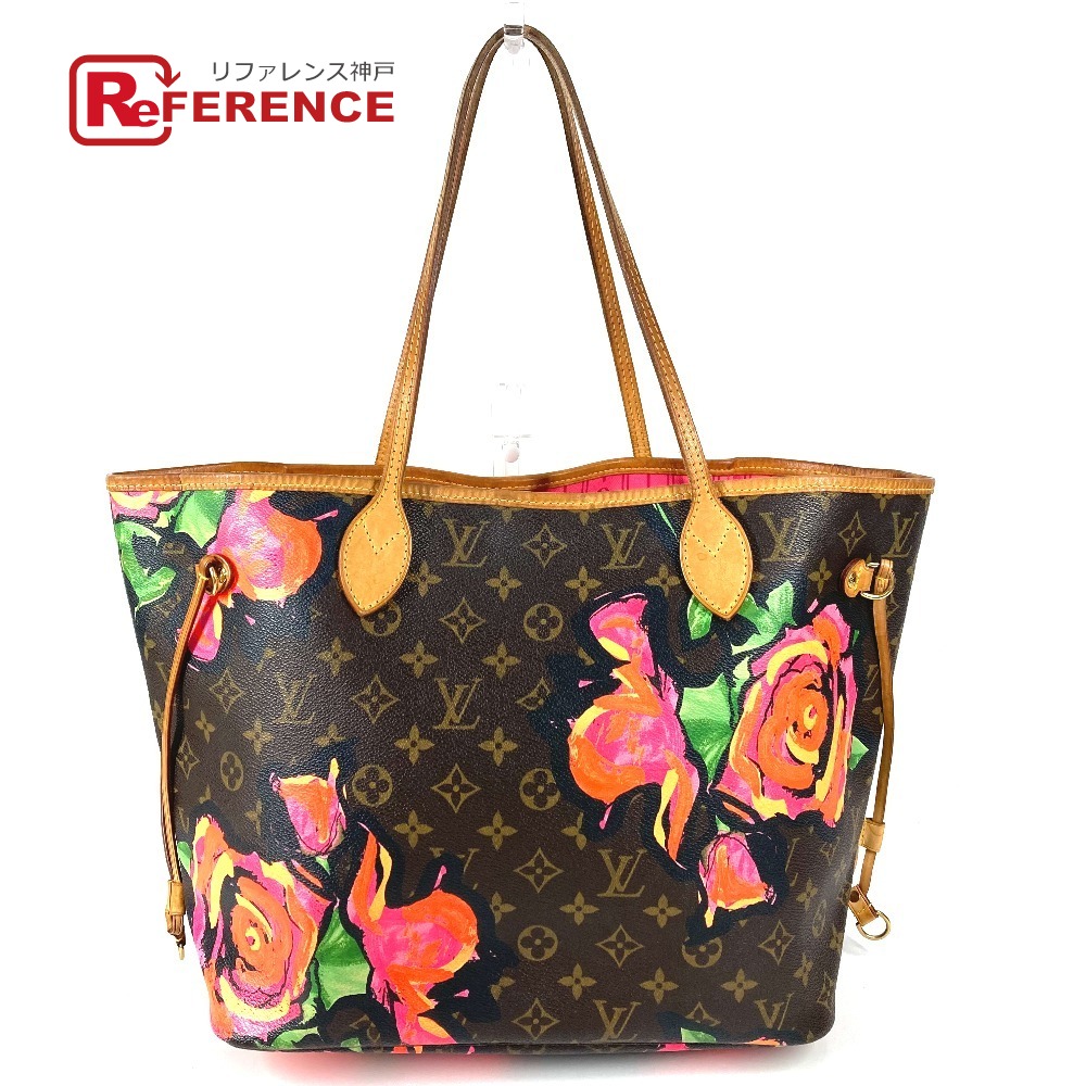 LOUIS VUITTON ルイヴィトン  M48613  モノグラム ローズ 薔薇 ネヴァーフルMM ネヴァーフル MM ショルダーバッグ 肩掛け  トートバッグ モノグラムキャンバス  レディース ピンク 【中古】
