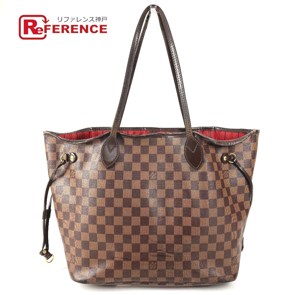 LOUIS VUITTON ルイヴィトン  N41358  ダミエ ネヴァーフルMM ネヴァーフル MM 鞄 ショルダーバッグ 御徒面子 ハンドバッグ トートバッグ ダミエキャンバス  ユニ一発やる エベヌ 赤銅色 【中古】 バッグ・小物・ブランド雑貨-バッグ-男女兼用バッグ