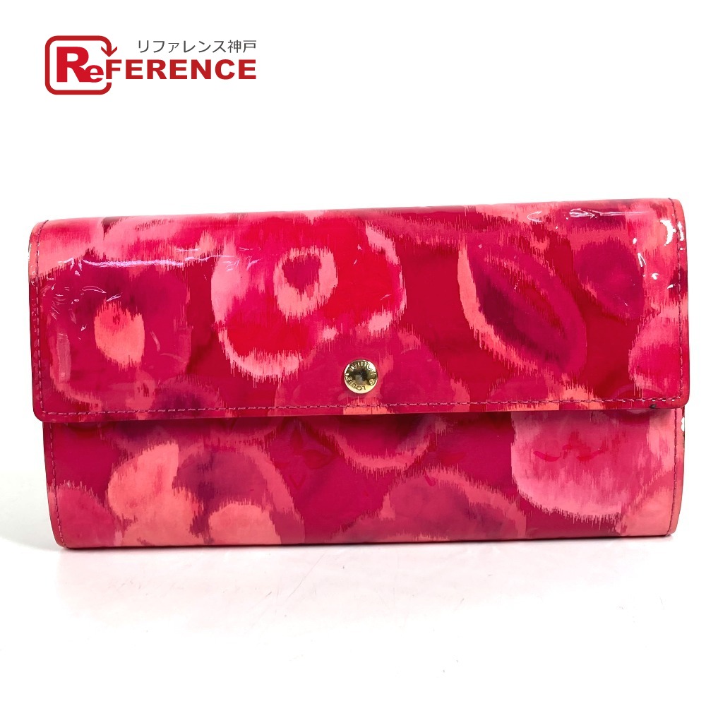 LOUIS VUITTON ルイヴィトン  M90022 モノグラムイカットフラワー ポルトフォイユサラ ロングウォレット 下げ翼 花柄 長紙入れ エナメル  ユニ一発やる サクラ色アンディアンサクラ色 サクラ色 【中古】