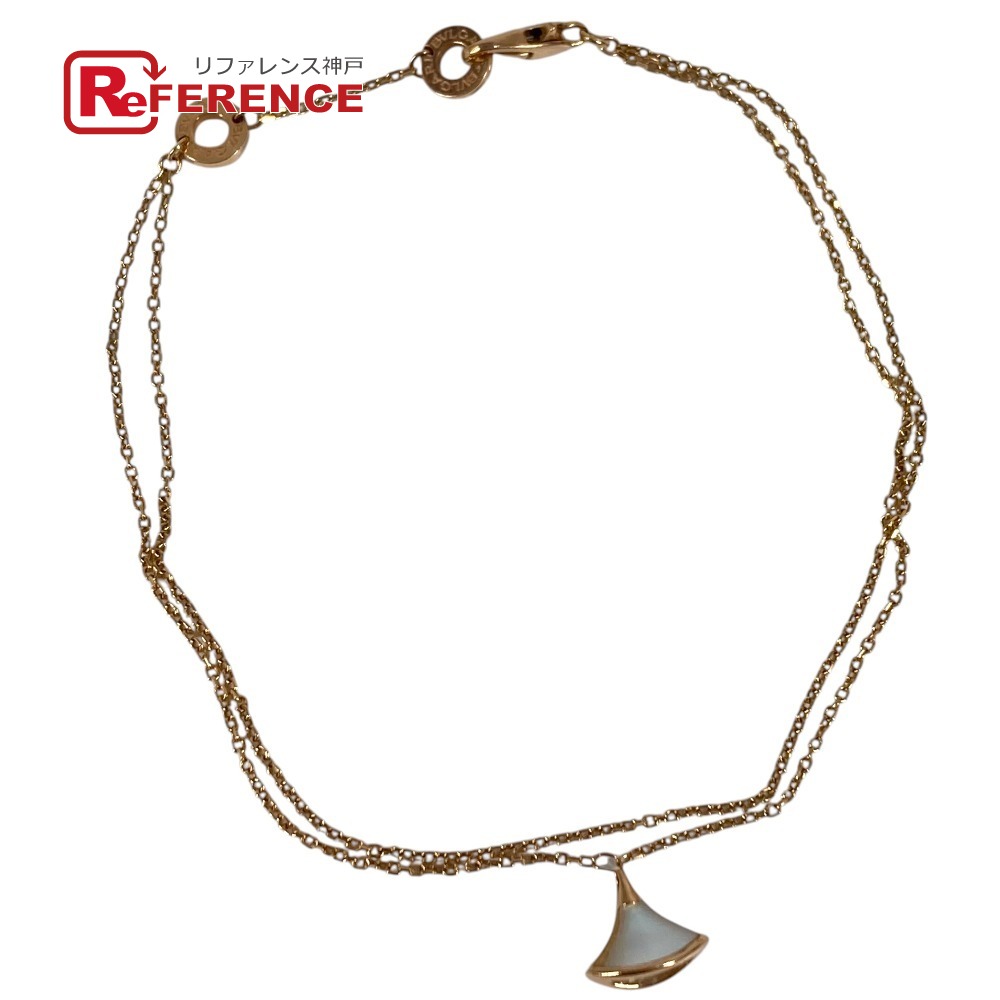 BVLGARI ブルガリ ディーヴァ ドリーム ブレスレット シェル アクセサリー ジュエリー ２連 K18 18K 金 ブレスレット Au750 レディース ピンクゴールド 【中古】