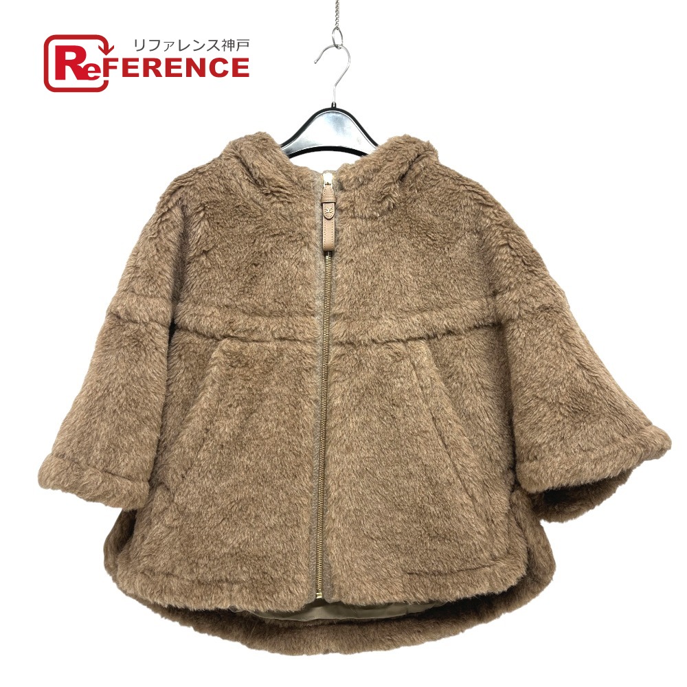 MAX MARA マックスマーラ 25247361826 ペタロ テディベア ケープ アパレル アウター フード付 アパレル ポンチョ アルパカ レディース ブラウン 未使用 【中古】