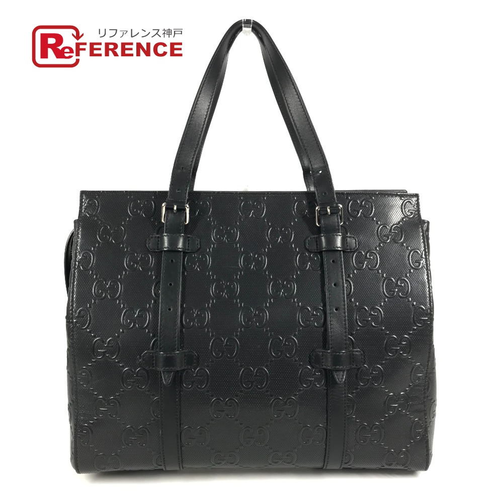 GUCCI グッチ  625774 GG エン主任者 ロゴタイプ 鞄 トートバッグ 肩かけ ショルダーバッグ なめし革  ユニ一発やる 黒いこと 【中古】